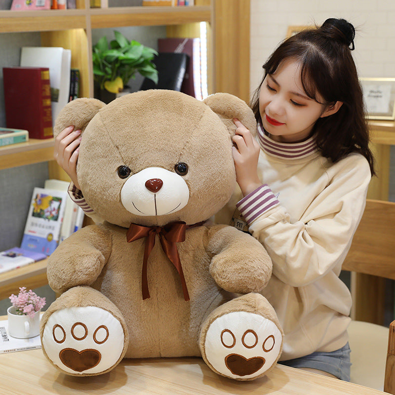 Sitting Teddy Bear Plush Toy Cute Ribbon Hug Bear Doll