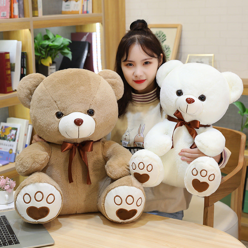Sitting Teddy Bear Plush Toy Cute Ribbon Hug Bear Doll