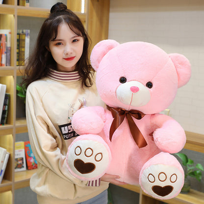 Sitting Teddy Bear Plush Toy Cute Ribbon Hug Bear Doll