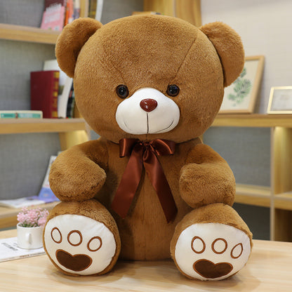 Sitting Teddy Bear Plush Toy Cute Ribbon Hug Bear Doll