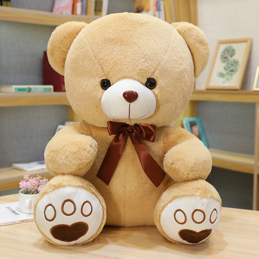 Sitting Teddy Bear Plush Toy Cute Ribbon Hug Bear Doll